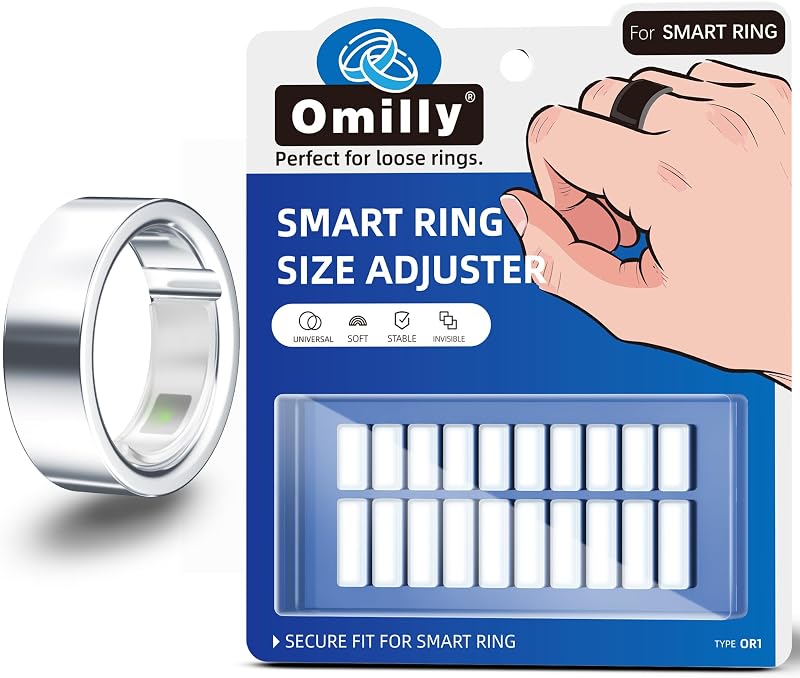 Ajustador de tamaño de anillo inteligente - 120 piezas de ajuste invisible para Oura 4/3, Galaxy Ring, Ultra Human AIR, RingConn 2/1, Amazfit Helio - Kit de tamaño de anillo suelto (transparente)