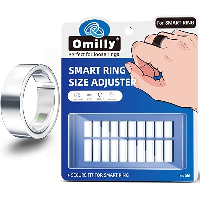 Smart Ring Size Adjuster - 120Pcs Invisible Fit for Oura 4/3, Galaxy Ring, Ultra Human AIR, RingConn 2/1, Amazfit Helio - Loose Ring Sizing Kit (Transparent)