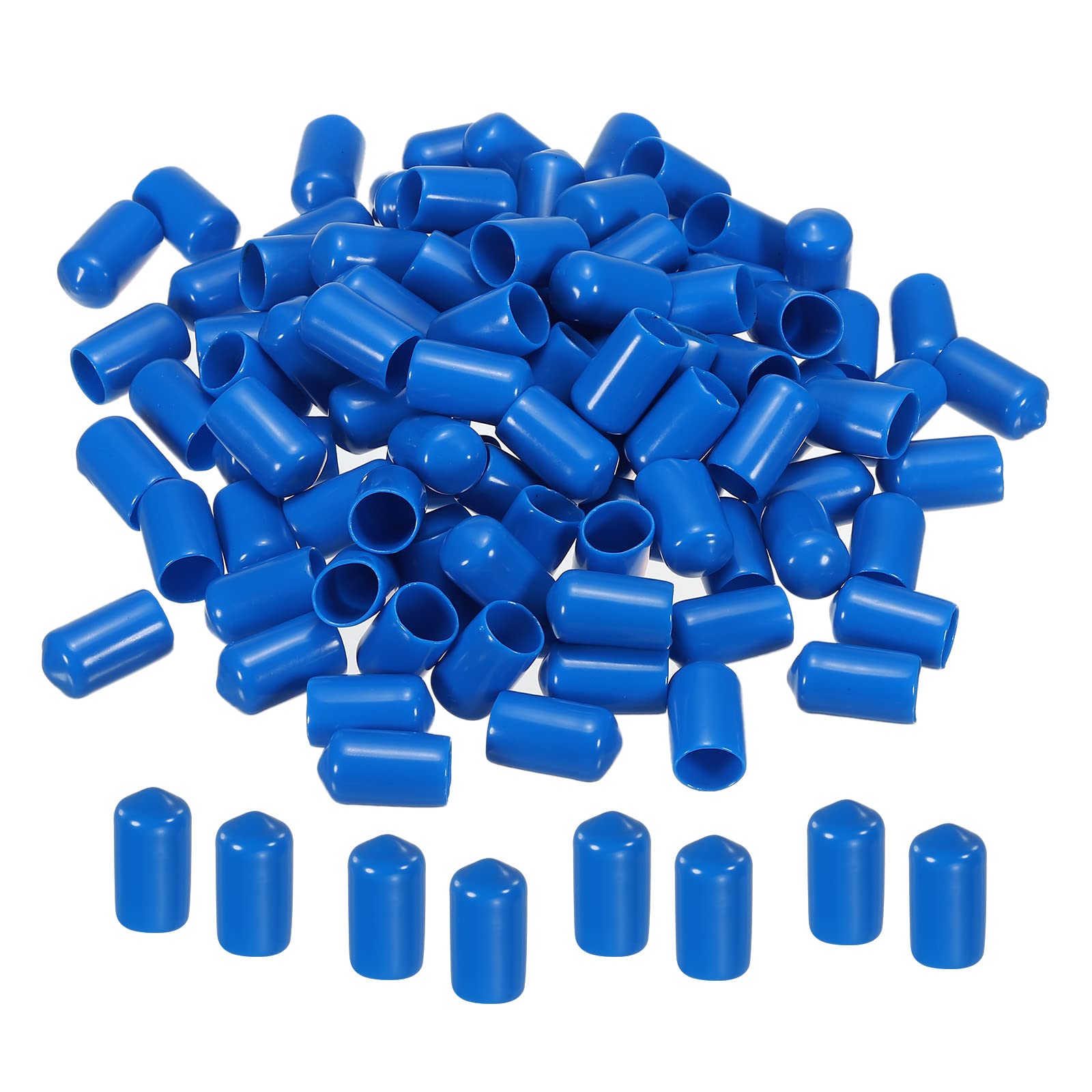 Tapas de goma de 12 mm para evitar cortes, tapones de vinilo azul que cubren tornillos expuestos