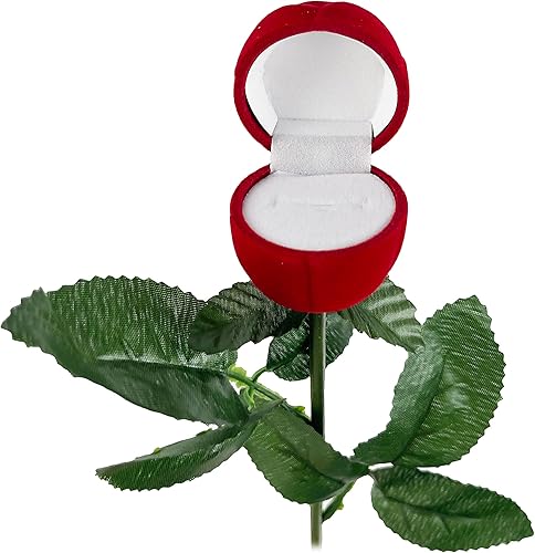 Miniatura 3 de Time Roaming Caja de joyería rosa roja para aretes de anillo