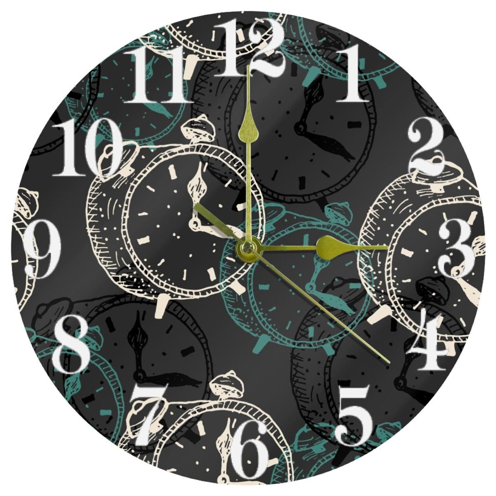 Horloge murale à piles sans bruit pour éliminer le stress du tic-tac