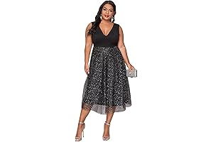 Plus Size Cocktail Party Midi Dress