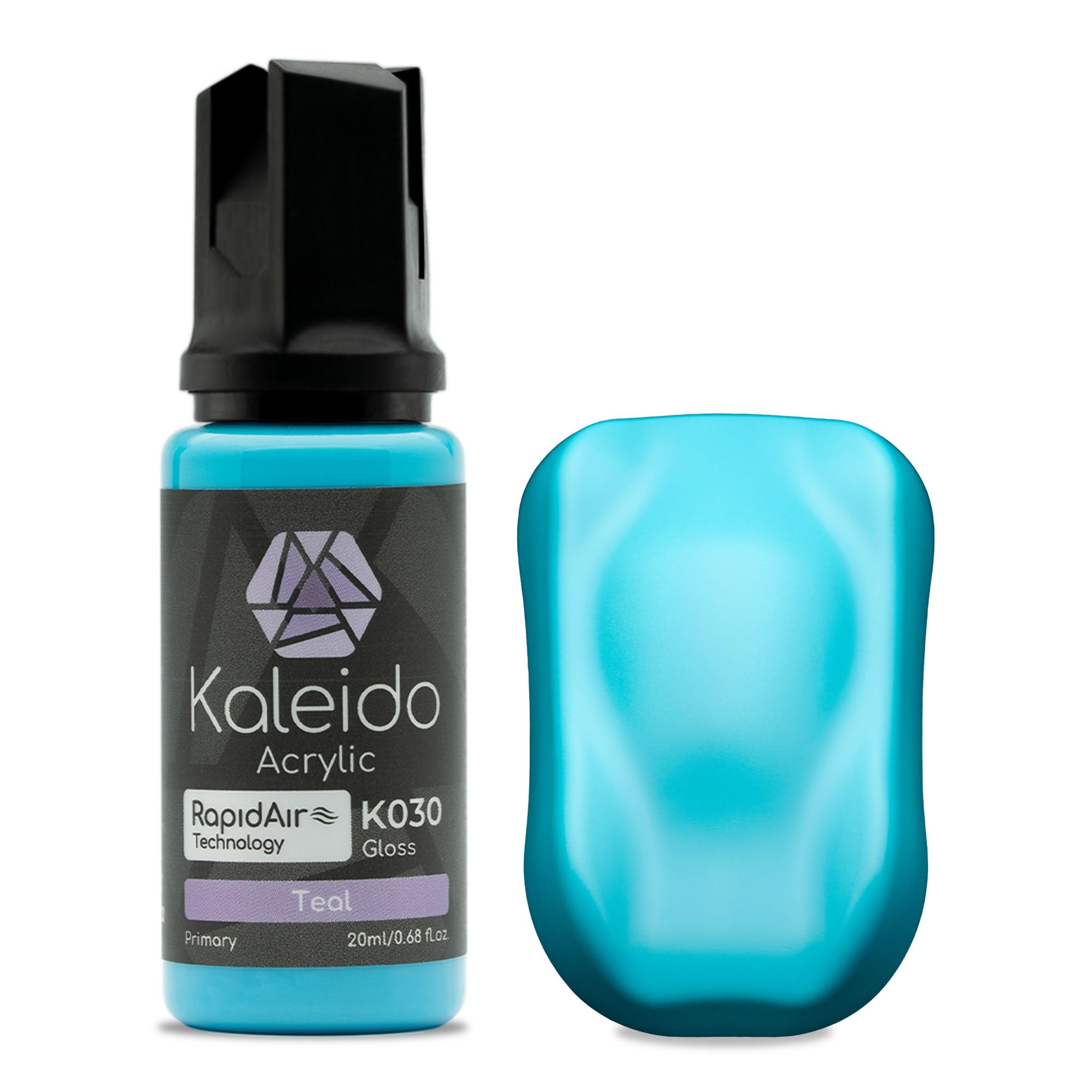 Gaahleri Kaleido Primary Colors 20ml K030 Teal, Water-Based Acrylic, Airbrush Paint for Scale Models, Gundam, Mecha, Miniature, Figures, Car & Sci-Fi Kits, Pre-Thinned, High Gloss, Fast-Drying โ image 1