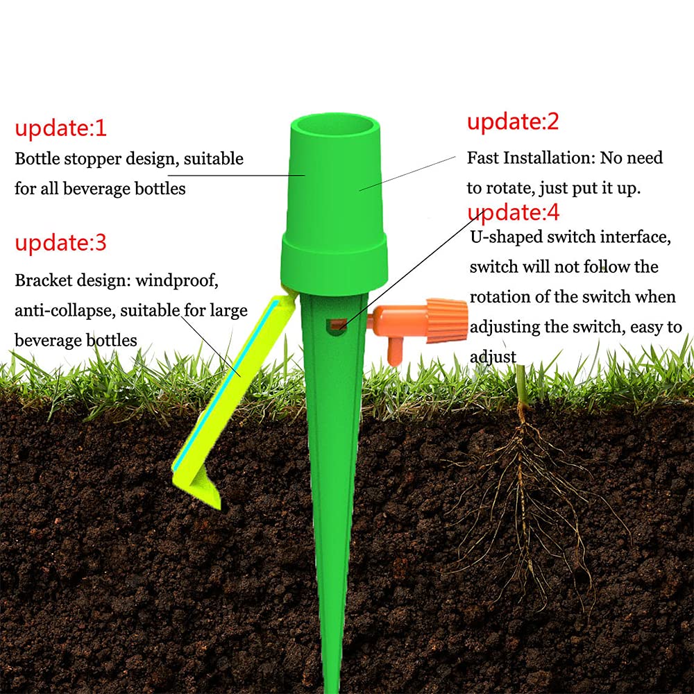 24 Spikes De Riego Automático Para Plantas - Sistema De Goteo Ajustable, Ideal Para Vacaciones O Plantas De Interior