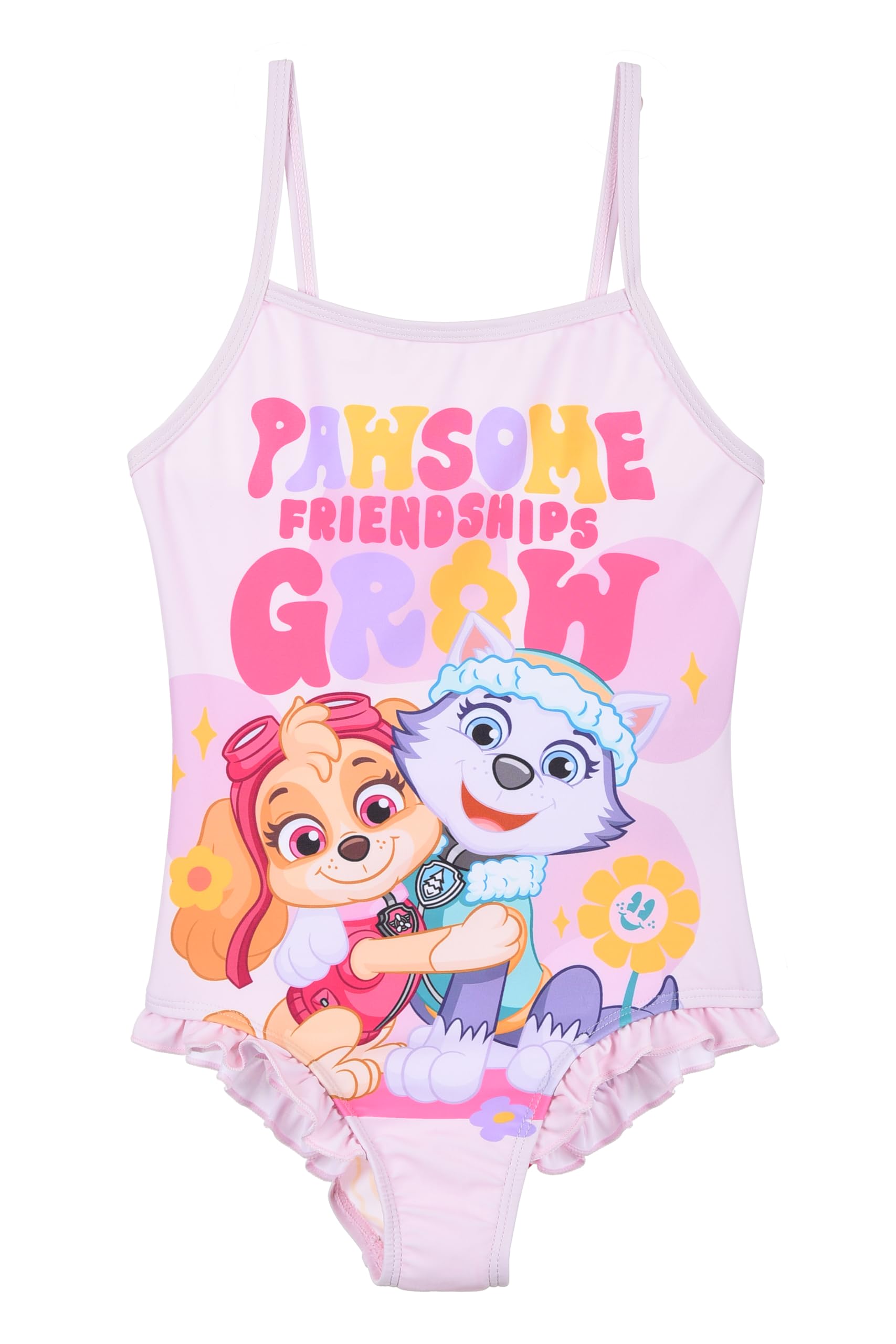 PAW PATROL Girls' Skye and Everest Swimming Costume, pink, 6 Years