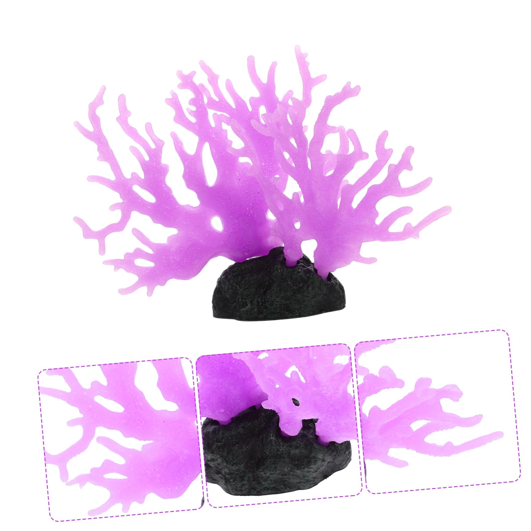 VANZACK 4 Piezas De Decoración De Coral Vívido para Acuario Escultura De Coral De Escritorio Decoraciones Duraderas para Pecera.