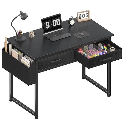 DLisiting Small Computer Desk for Bedroom White Modern Writing Table for Small Spaces Kids Teens Student Study Work PC Desk 31 Inch