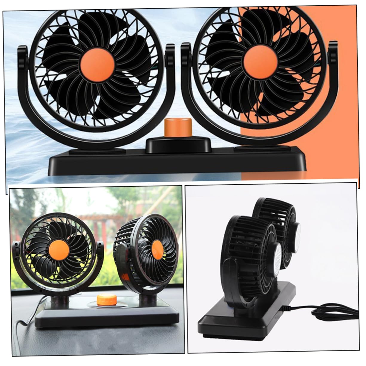 24v Car Fan Dual Cooling Fan for Vehicles Efficient Air Circulation for Suvs Trucks and Reliable Performance Quick