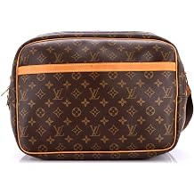 Pre-Loved Reporter Bag Monogram Canvas GM, Brown