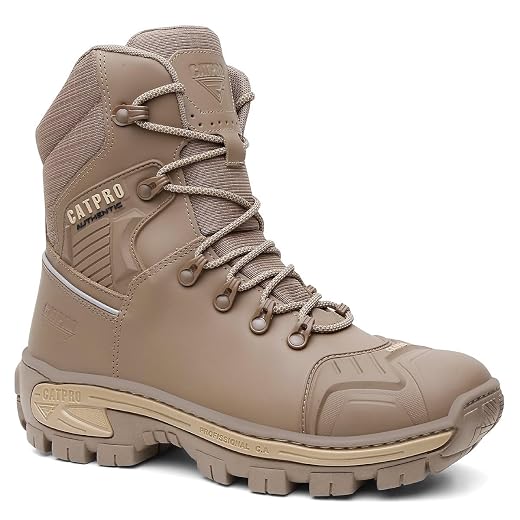 Bota Masculino Em Couro Para Trabalho EPI Coturno Resistente e C.A