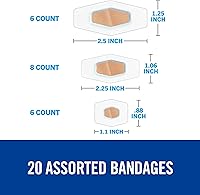 Vista 2 de Nexcare impermeable vendas, varios colores 20 ct