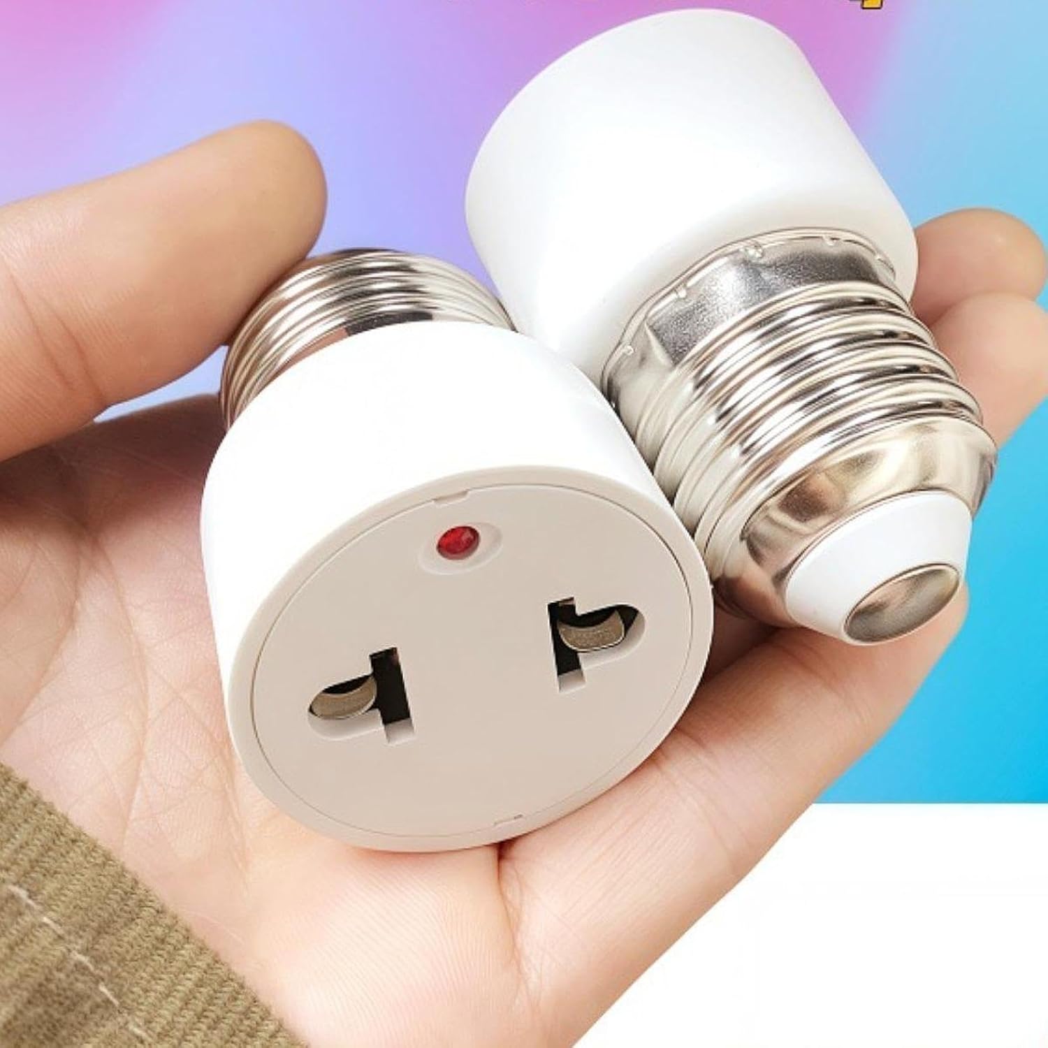 Light Socket to Plug Adapter High Performance Sturdy E27 to US EU Converter