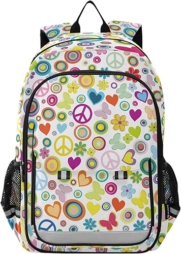 Vista 14 de ALAZA Mochila para laptop para mujeres y hombres, bolsa de viaje floral casual con compartimento y múltiples bolsillos, Tiburón, Mochilas Daypack