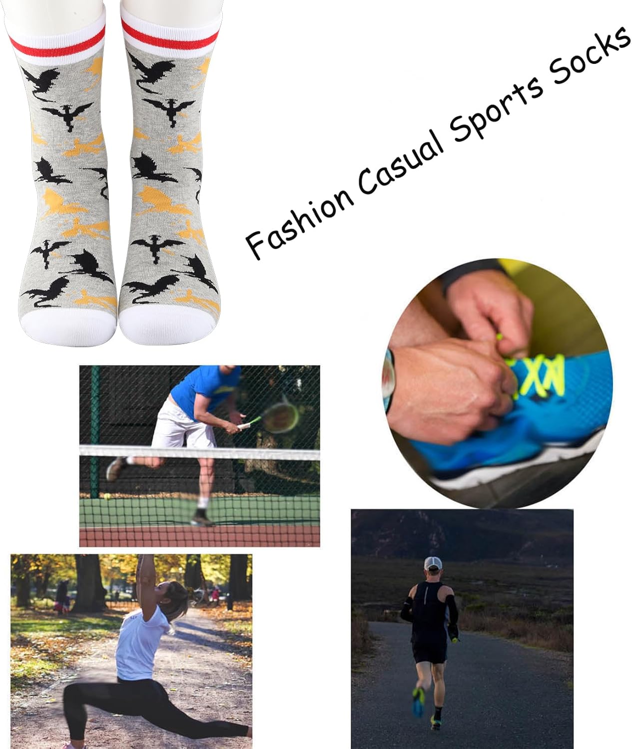 TSOTMO Dragons Book Inspired Novelty Socks for Reader Dragon Rider Gift Booktok Merch Gift for Book Lovers - Image 6