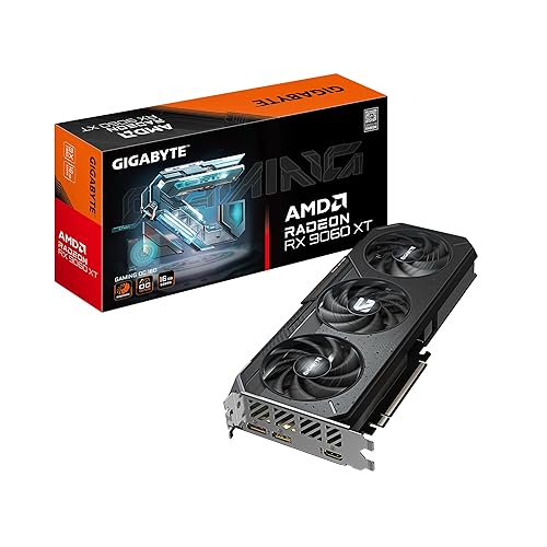 GIGABYTE Radeon RX 9060 XT Gaming OC 16G Graphics Card, PCIe 5.0, 16GB GDDR6, GV-R9060XTGAMING OC-16GD Video Card - GAMING - RADEON9060XT|OC|16GD