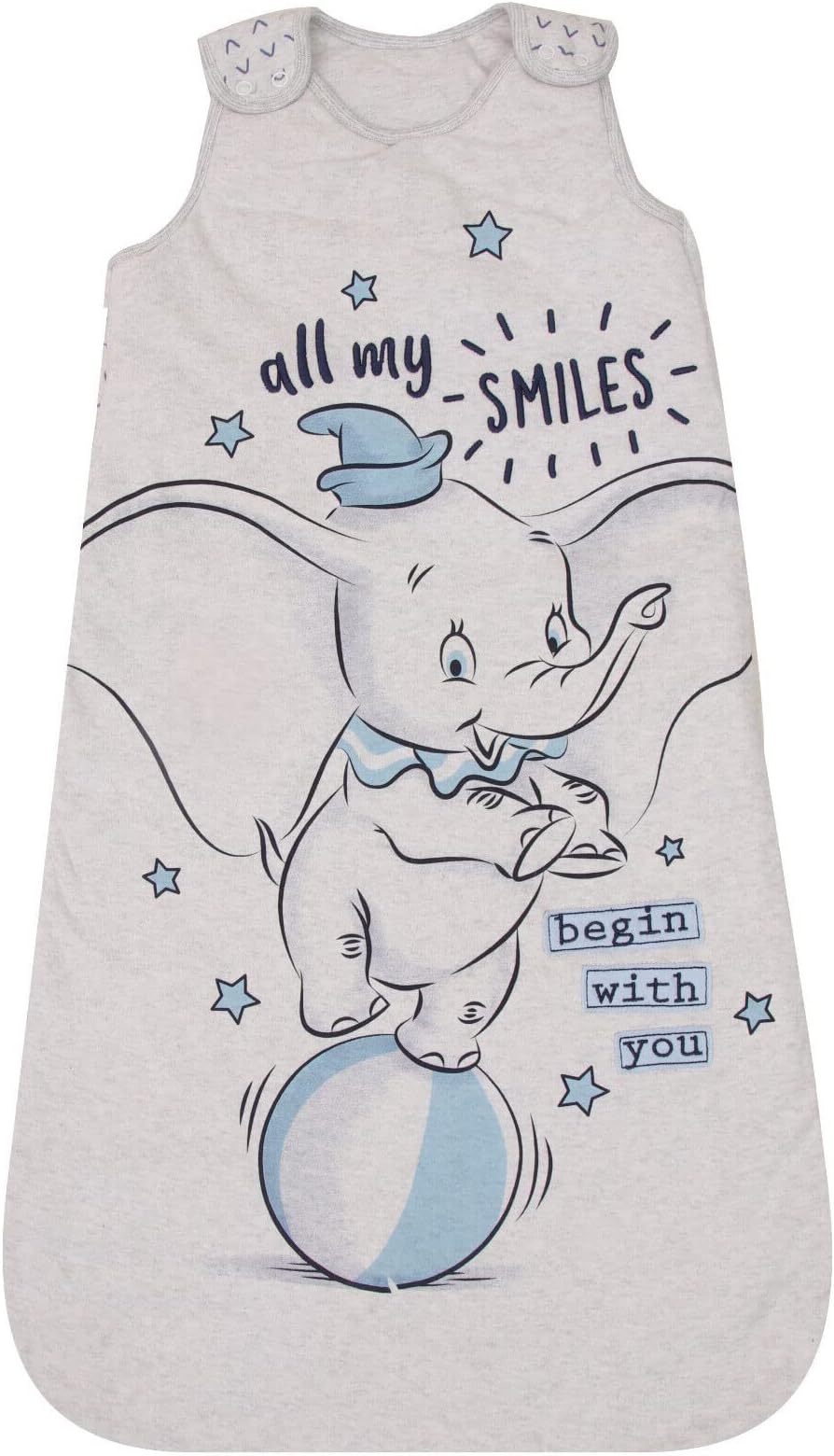 Ex UK Store Baby Winter Sleeping Bag 2.5 Tog 100% Cotton Sizes Newborn to 24 Months Boys Girls (AS61 All My Smiles Elephant / 12-18M)