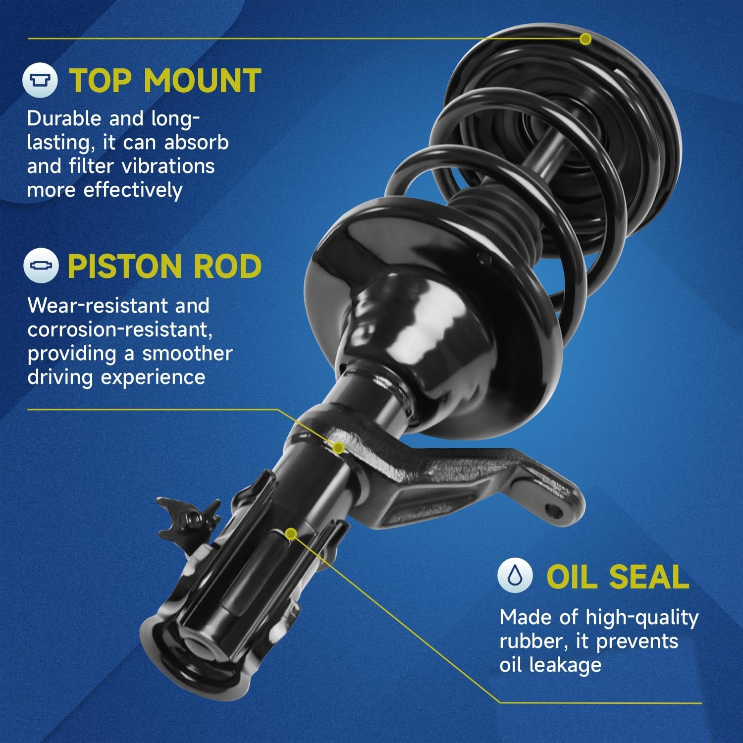Vextone Front Complete Strut Assembly Fit for 2002 2003 2004 2005 2006 Honda CR-V Shocks Absorber Replacement for 172143 172144 (Set of 2)