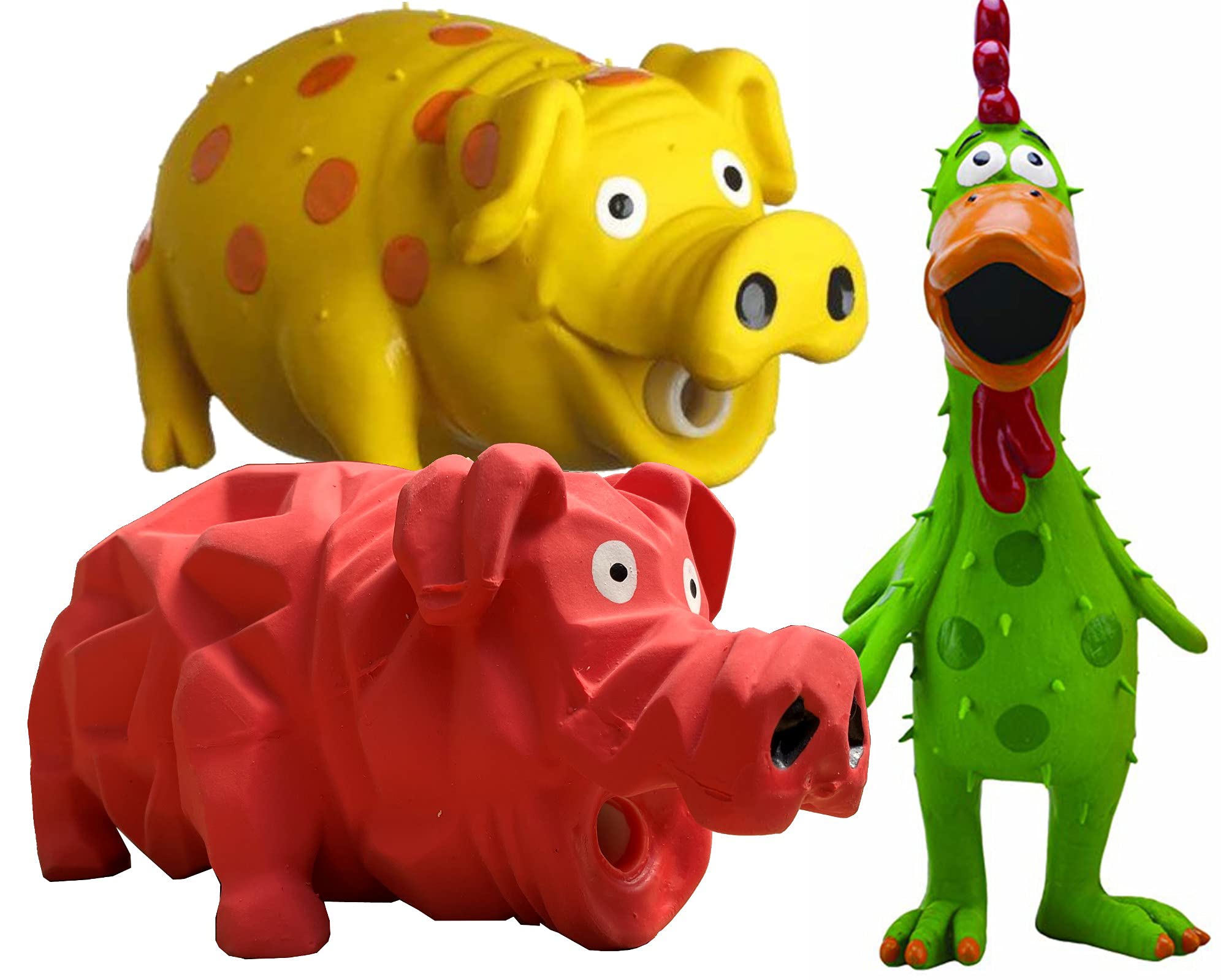 Pet Supplies : Multipet Latex Grunting Toy Bundle Color:Globken