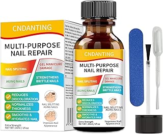 Multi-Purpose Nail Repair with Tolnaftate - Toenail Fungus Treatment Extra Strength Antifungal Solution - Restores Discolored and Damaged Nails - Gentle Formula for Adults & Seniors - 1 fl oz