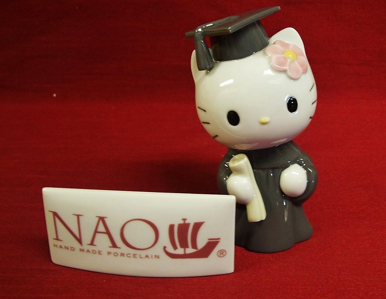 NAO Hello Kitty Graduation Day. Porcelain Hello Kitty Figure.