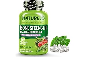 NATURELO Calcium Supplement for Bone Strength with Natural Nutrients