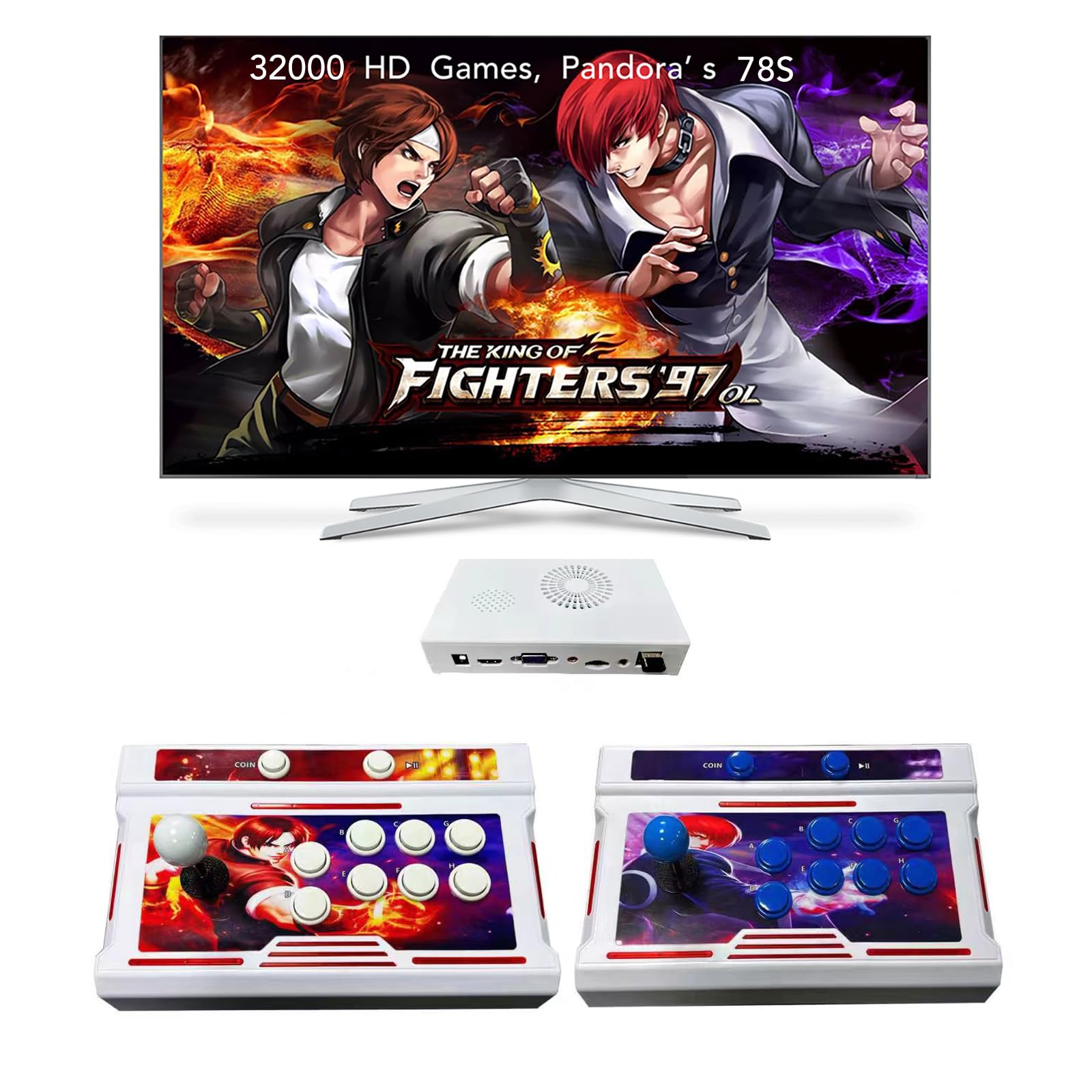 View 1 of ***DAMAGED - SEE NOTES/PICTURES***

FVBADE Pandora Box Arcade Game Console