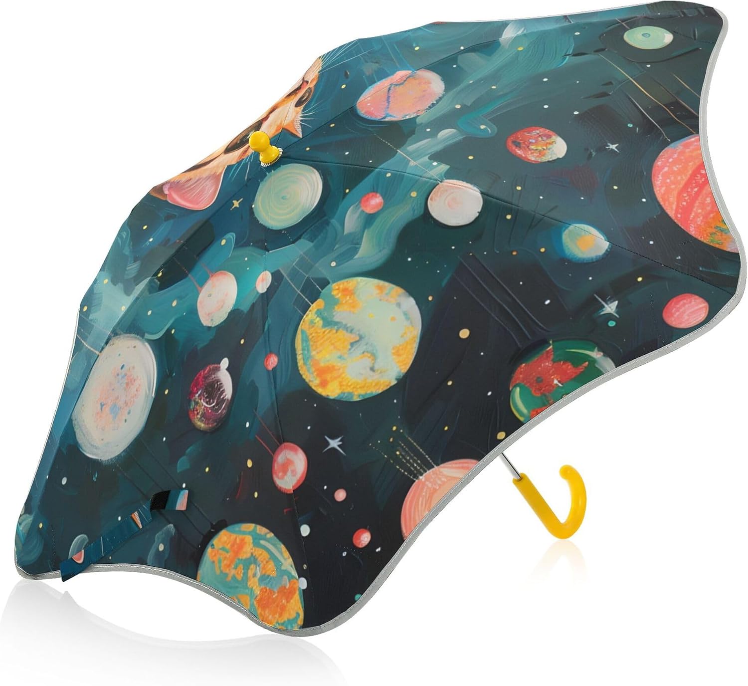 ALAZA Cat Kitten Starry Sky Kids Umbrella for Girls Boys Toddler Children Rain & Sun Umbrella