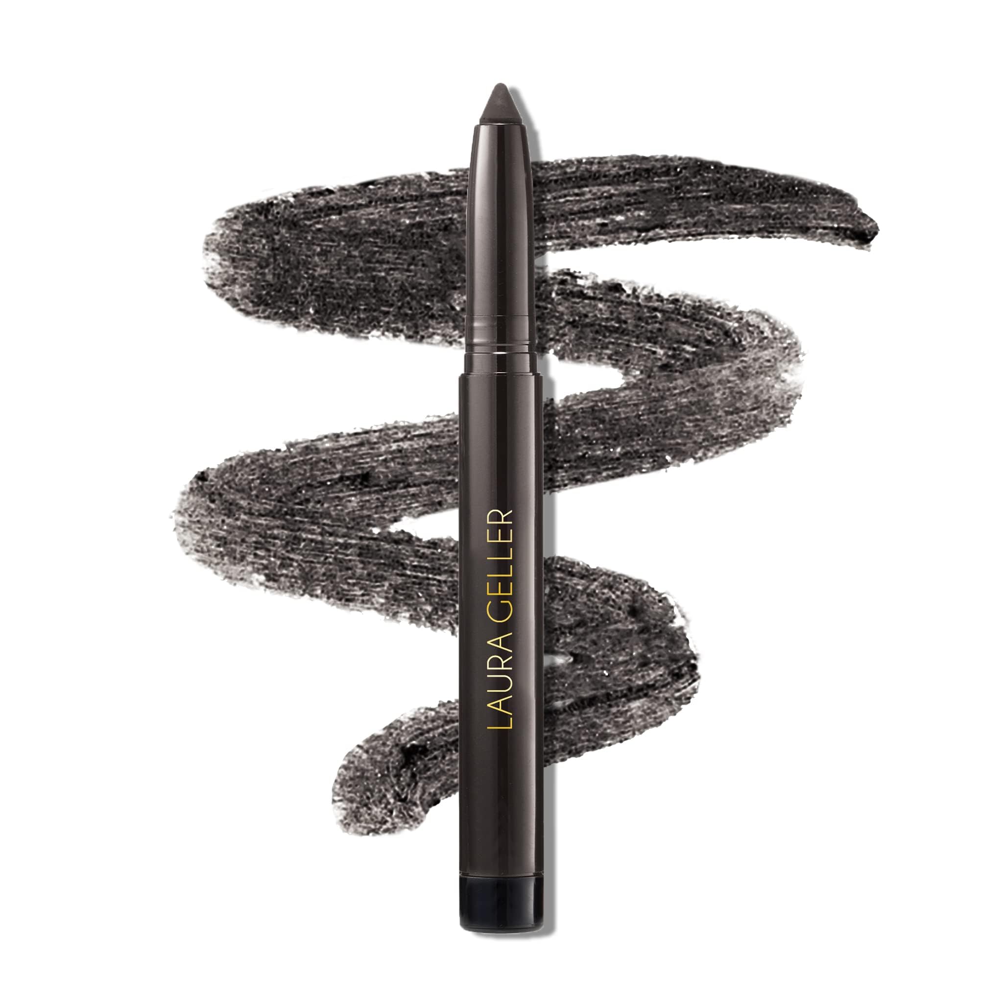 LAURA GELLER NEW YORK Longwear Kohl Kajal Eyeliner Pencil (Deep Charcoal) Hydrating & Vibrant Pencil With Built in Sharpener For Expert Precision, Glides On Effortlessly, Kajal Eyeliner