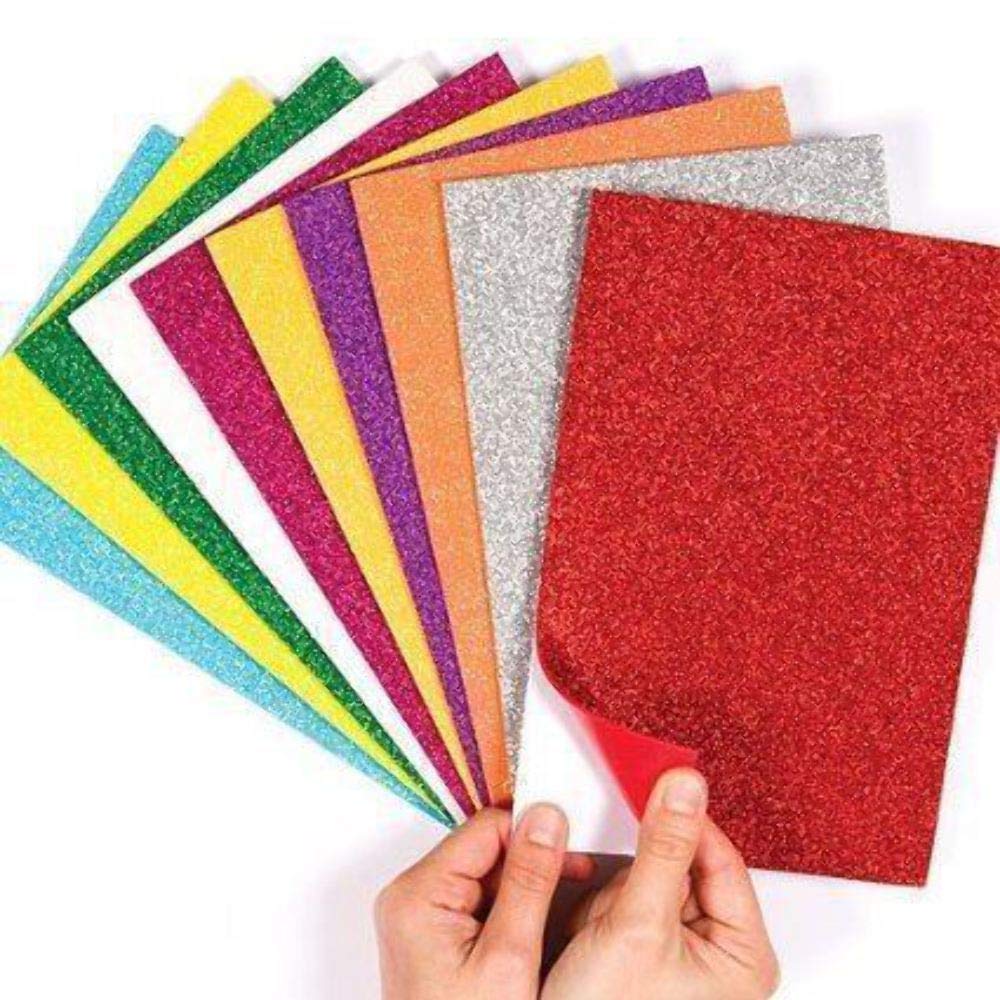 Buy Glitter Foam Sheets Sticky Back Foam Sheets Pack of 10 Online at