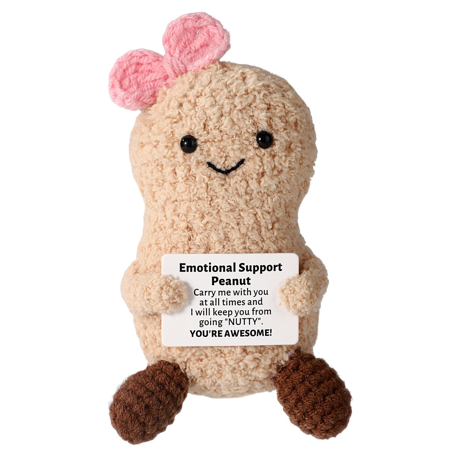 Amazon.com: TOYMIS Positive Peanut Crochet Plush, Knitted Mini