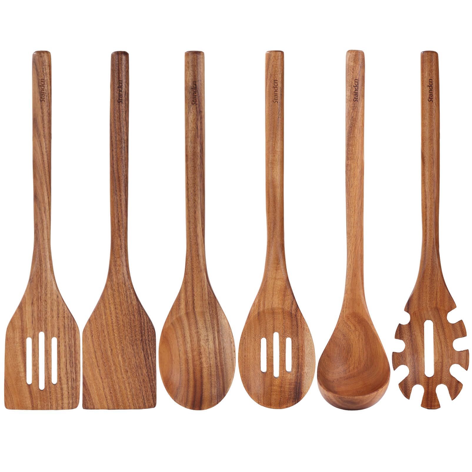 Standcn Acacia Wood Utensils Set