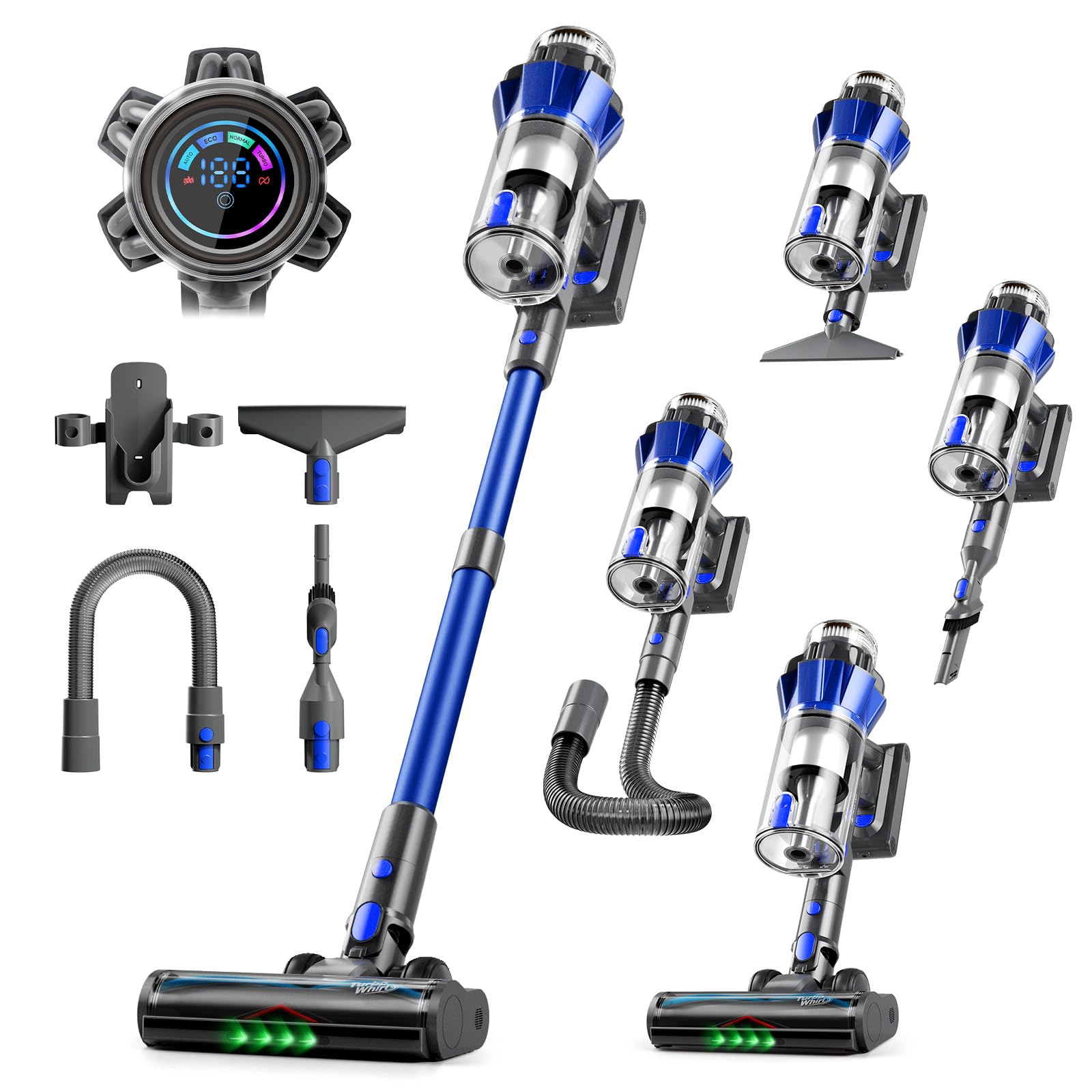 Hearten Cordless Vacuum Cleaner Blue, can Stand on its own