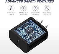 Vista 3 de Cargador de iPhone de carga rápida, [certificado MFi] Paquete de 2 cargadores de 20 W tipo C con [3 metros y 1.8 metros] cable USB C a Lightning