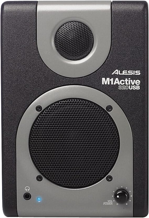 Alesis M1A320USBXUS Active 320 USB | Full-Range Studio Monitor Desktop Speakers with Bass Boost (Pair)