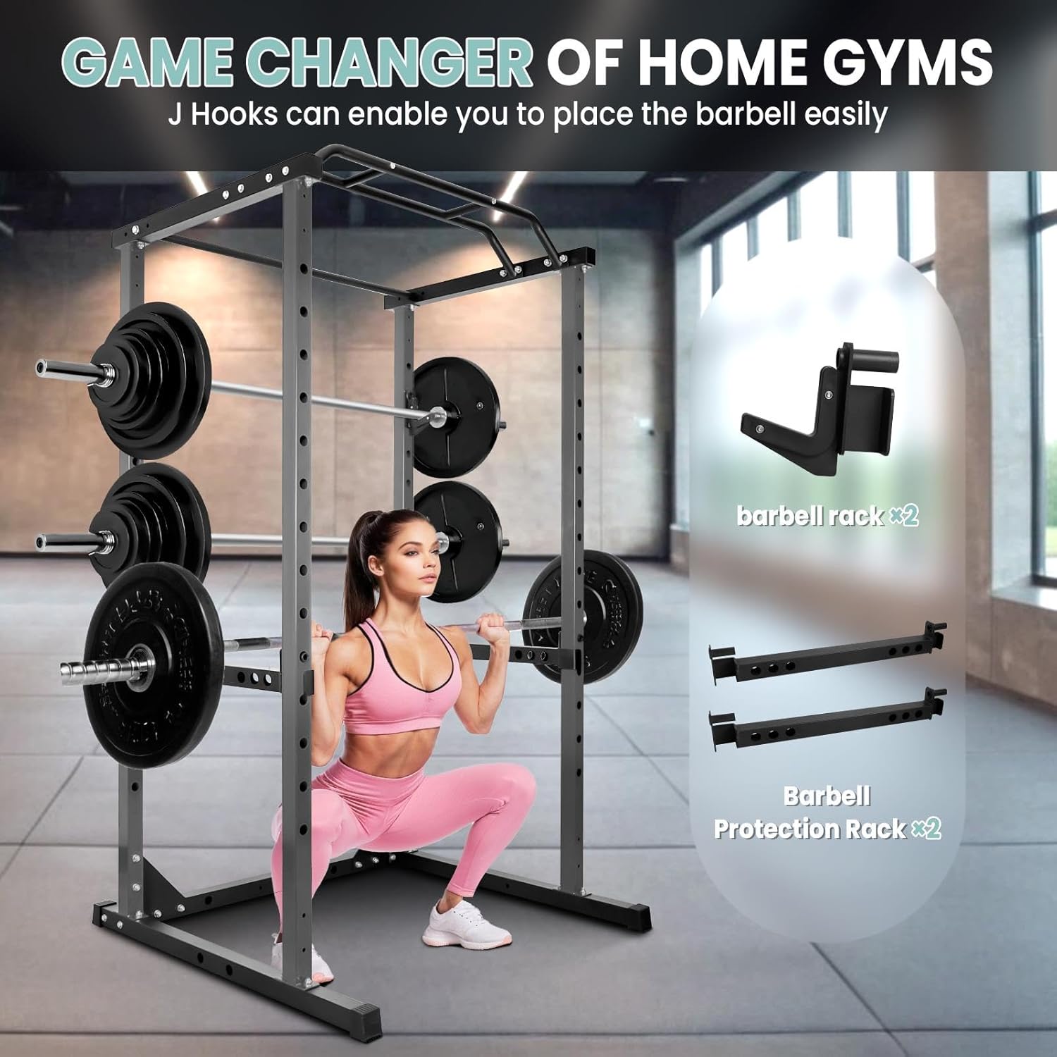 Generic Generic Power Cage – 1200lbs Capacity with Angled Pull-Up Bar - Image 2