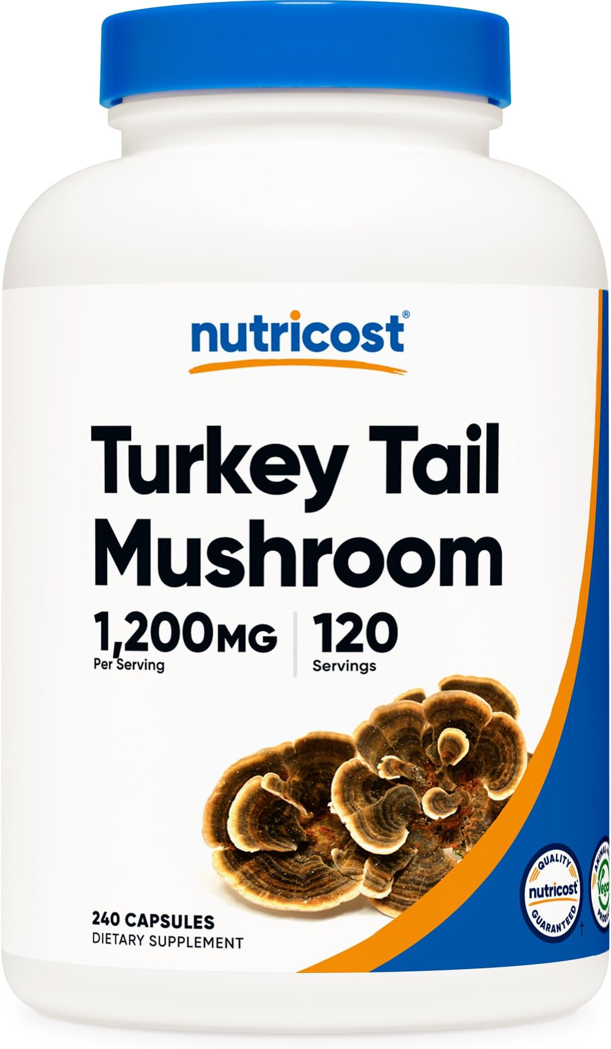 Nutricost Turkey Tail Mushroom Capsules 1200mg, 120