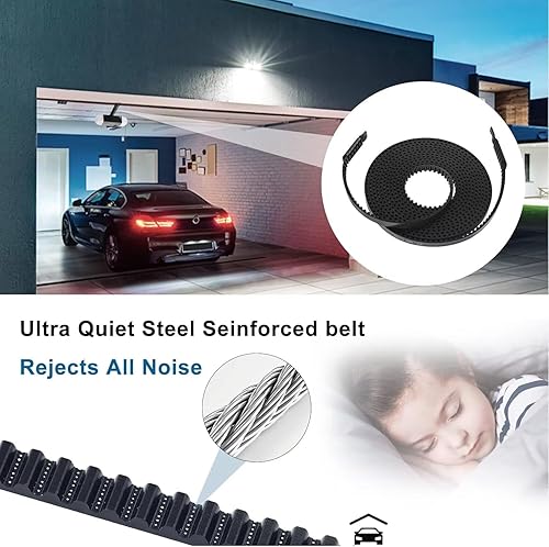 Vista 21 de Correa de transmisión 41A5434-13A, correa de apertura de puerta de garaje de 257 pulgadas 41A5434-13 para puertas de garaje de 8 pies de alto