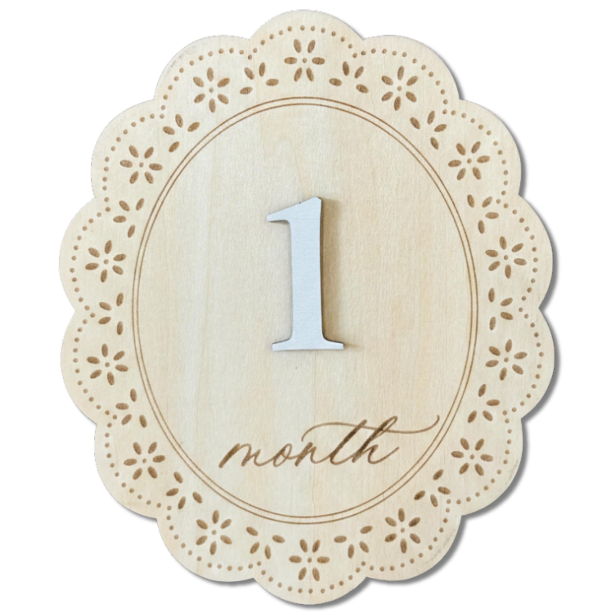 Baby Girl Monthly Milestone Signs, 1-12 Monthly Baby Milestone Girl, Newborn Photography Props Double-Sided, Nursery Decor for Girls (M03) - 2