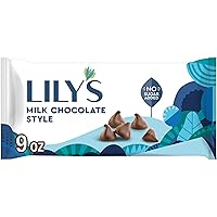 Vista 1 de LILY'S Milk Chocolate Style No Sugar Added, Baking Chips Bag, 9 oz