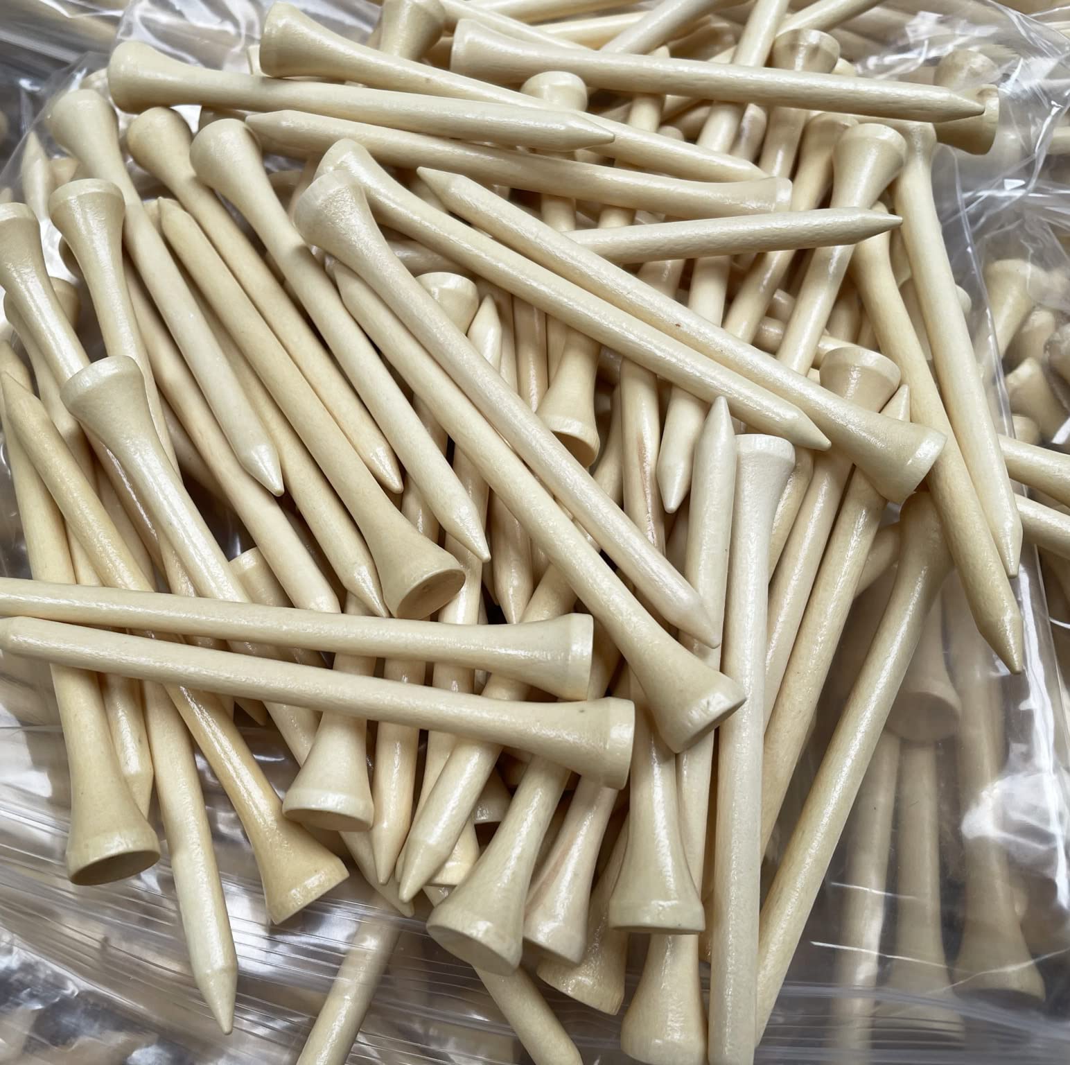 Tour Fit Wooden Golf Tees 70 mm (2 3/4") 83 mm Quality White Golf Tee Natural Castle Golf Tees (Pack of 100 Natural Tees 83 mm)