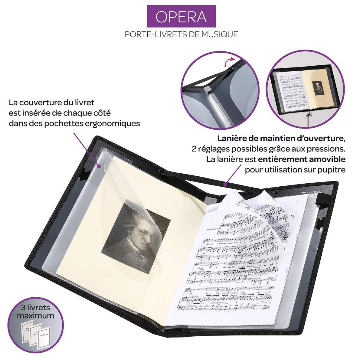 Viquel - Classeur Porte Partitions pour Livrets de Musique VOCALYZ Opera