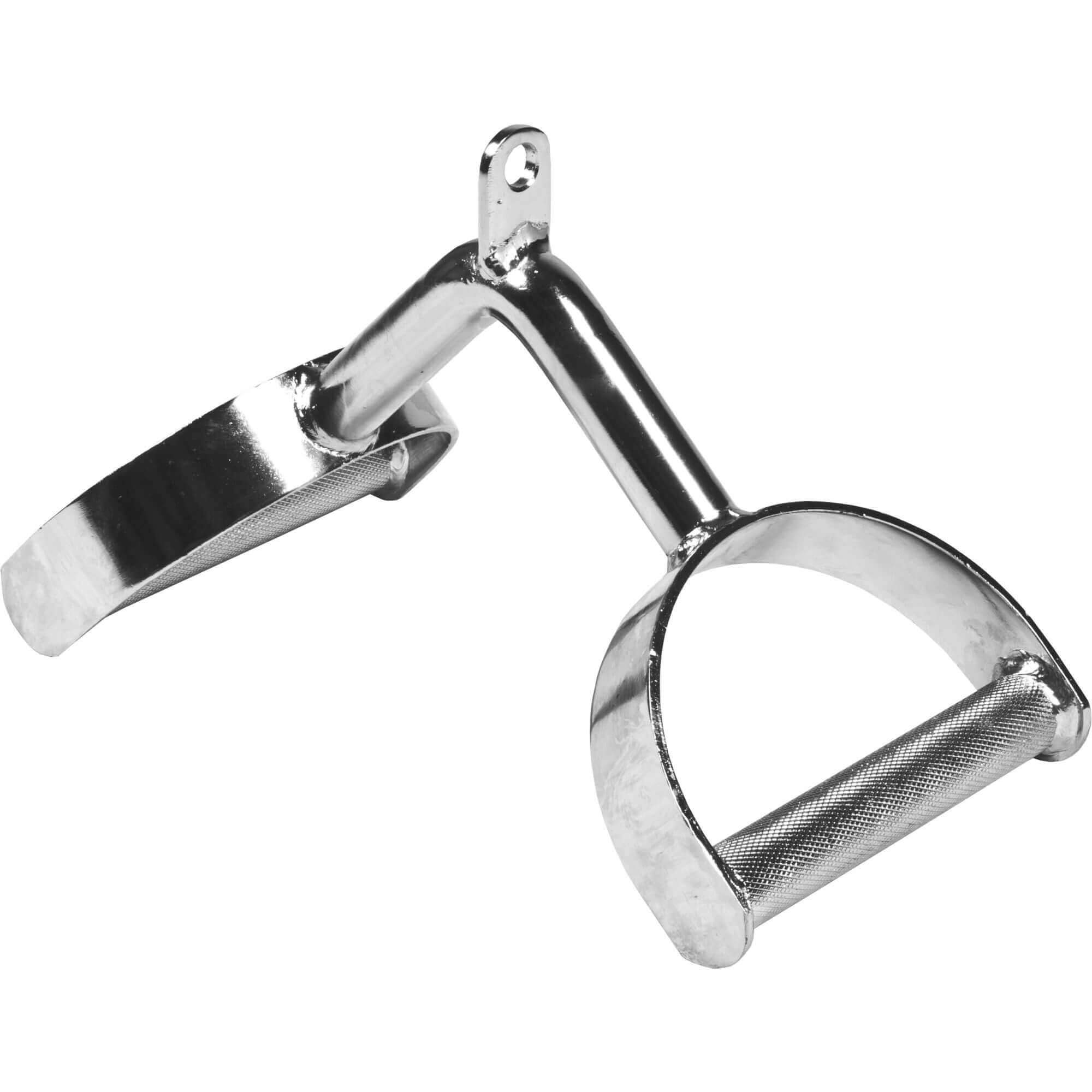 Gorilla Sports® Maniglia Parallela - con Impugnatura Doppia, Zigrinato, in Acciaio Cromato, Carico Massimo 200kg - Staffa Larga Pulley, Attacco per Cavo, Maniglia da Allenamento, Palestra