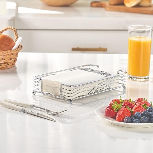 Vista 70 de Bandeja de acrílico para toallas de invitados para baño, soporte vertical para toallas de mano desechables, organizador de servilletas impermeable A