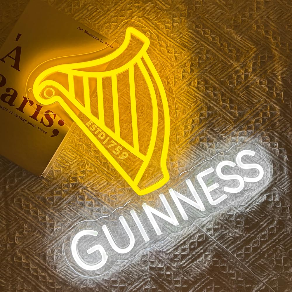 Amazon.co.jp: XJNOLGXIQU Guinnes Beer ネオンサイン 壁の装飾用