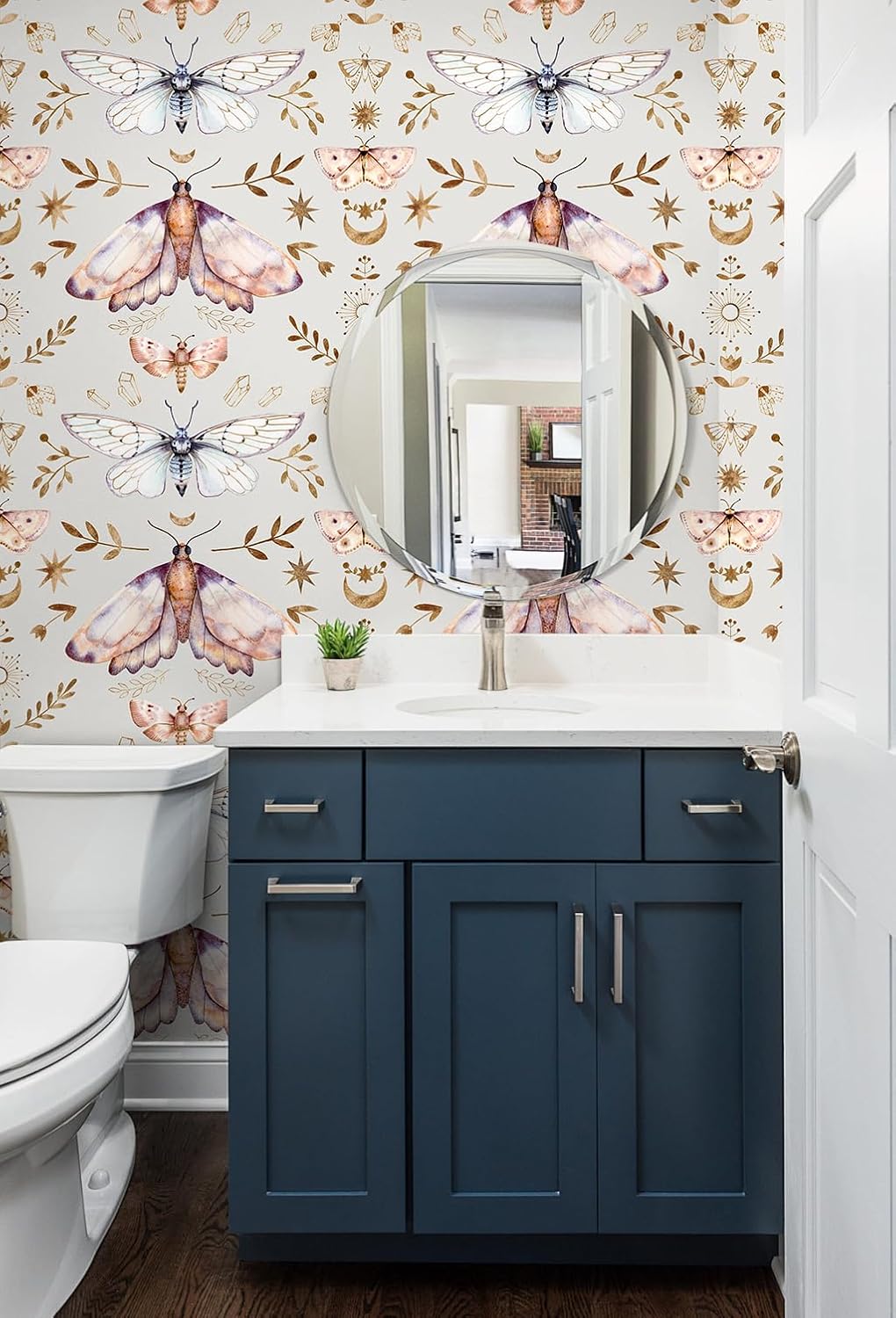 Peel and Stick Wallpaper Boho Retro Vintage Floral Wallpaper Removable Renter Friendly Wallpapers for Bathroom Floral Contact Paper for Cabinets Locker 17.5 x 118 in