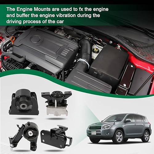 Miniatura 6 de SCITOO Juego de soportes Trans de montaje de motor para 2006-2008 para T-oyota RAV4 9497