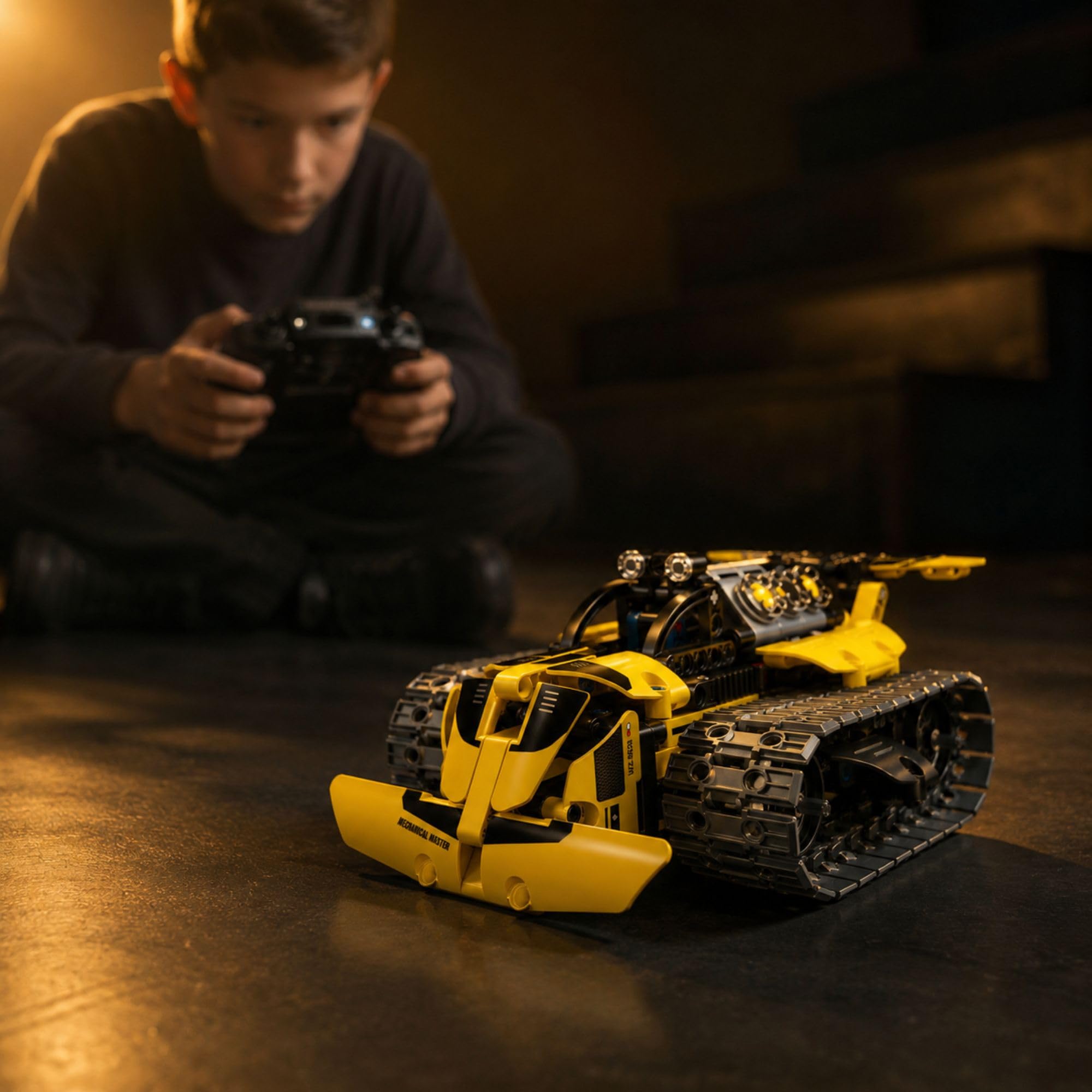 iM.Master STEM Academy: Mechanical Master - R/C 3 en 1: Crawler & Bulldozer -452pc- Vehículo Modelo de Ladrillos, Control Remoto, Juego de Actividades de Bloques de construcción