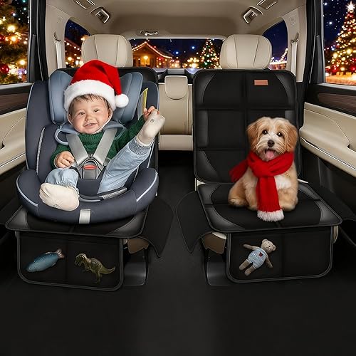 Miniatura 3 de Fundas protectoras de asiento de automóvil para niños, 600D, impermeable, antideslizante, con bolsillos de almacenamiento, protectores de cojín de