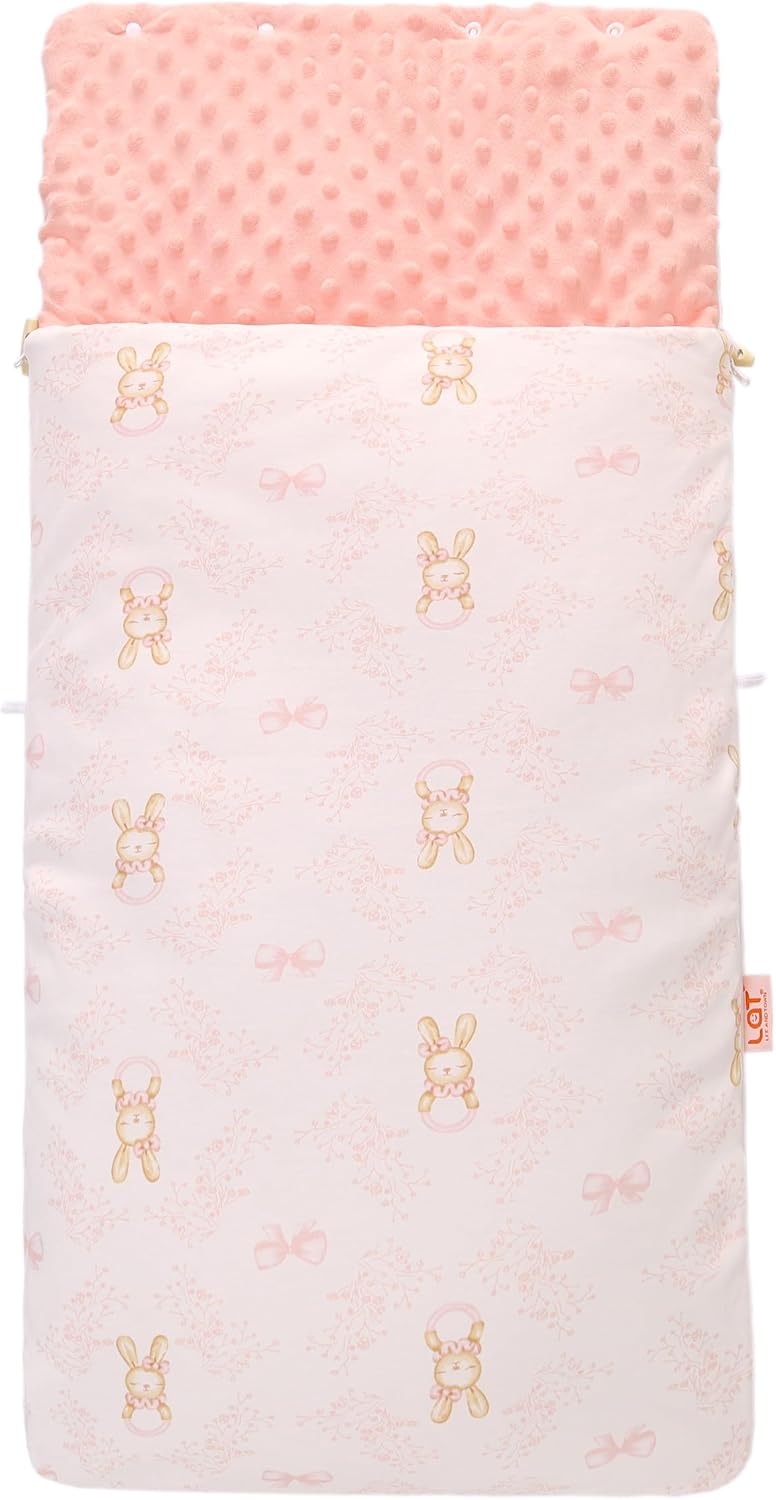 LAT Carseat Blankets for Babies Winter,Warm Toddler Carseat Swaddle Blanket,Infant Stroller Bunting Bag Footmuff for Cold Weather,3.5 Tog,2‑Piece Detachable Cotton Stroller Insert,78×38CM image 3