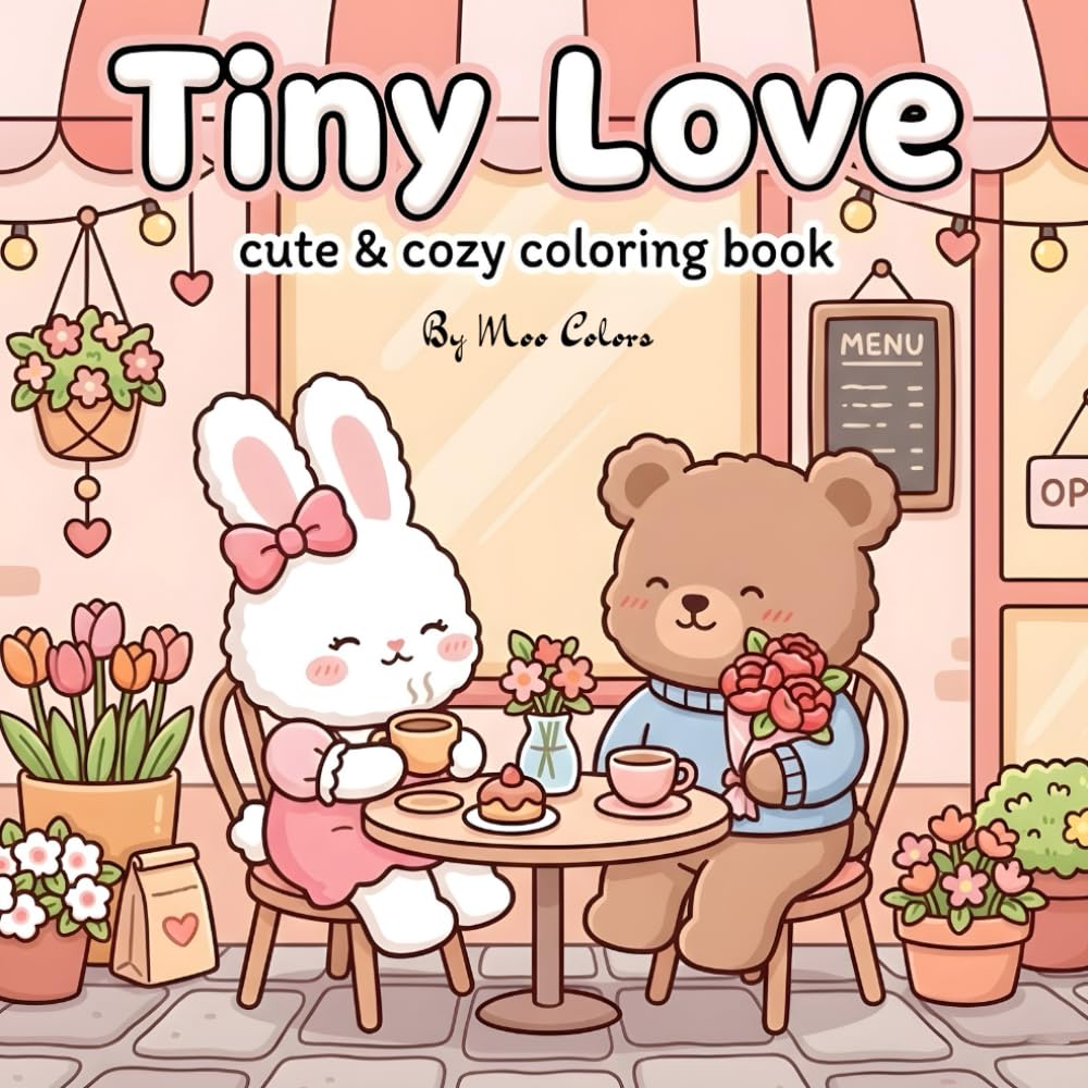 Tiny Love: Cozy Animal Moments for Calm Coloring: A gentle coloring book with soft animal scenes for teens and adults
